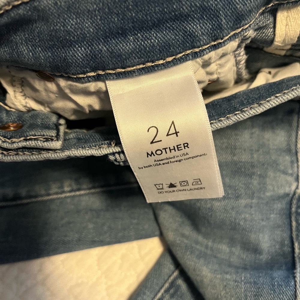 MOTHER Blue Straight Leg Jeans Modern Fit - Picture 7 of 7